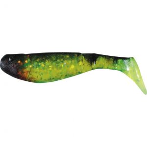 Relax Kopyto 3 Standard 7.8 cm [7 g] black/chartreuse-hologram glitter 10-pack