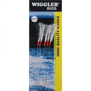 Wiggler Flasher Rig med 5 st stl. #2 krokar silver 1-pack