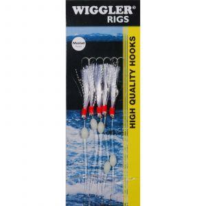 Wiggler Flasher Rig med 5 st stl. #1/0 krokar silver 1-pack