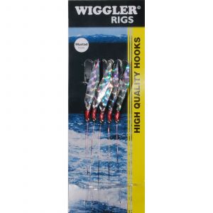 Wiggler Silver Flasher Rig med 5 st stl. #1/0 krokar 1-pack