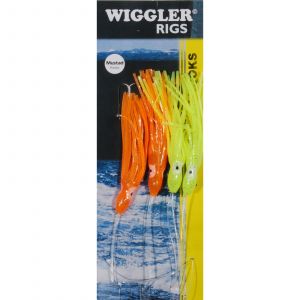Wiggler Wrecking Rig med 4 st stl. #5/0 krokar röd/gul 1-pack
