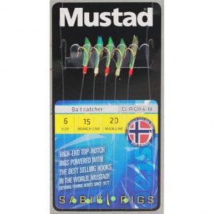Mustad Bait Catcher Rig med 5 st stl. #8 krokar multi 1-pack