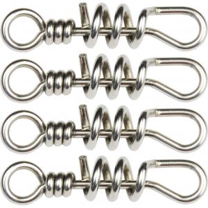 Wiggler Big Cork-Screw Snap beteslås 47 mm silver 4-pack