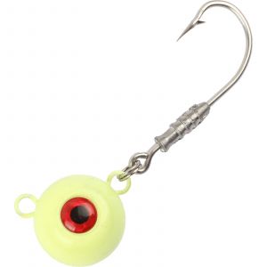 Wiggler Deep Seeker Glow jiggskalle med #6/0 krok [100 g] gul 1-pack