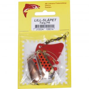 Lidmans Fiskeredskap Lill-Släpet röd/svartprickig (PR) 1-pack