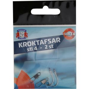 Wiggler kroktafs 0.28 mm x 12 cm med krok och Interlock beteslås 2-pack