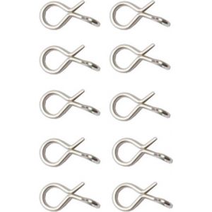 Wiggler Flugclipset stl. 1 silver 10-pack