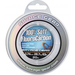 Savage Gear 100% Soft Fluorocarbon-tafsmaterial 10.3 lb/4.7 kg clear 0.260 mm x 50 m