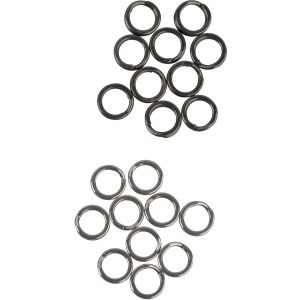 Savage Gear Splitring rostfritt stål 32 kg silver&svart 9 mm 20-pack