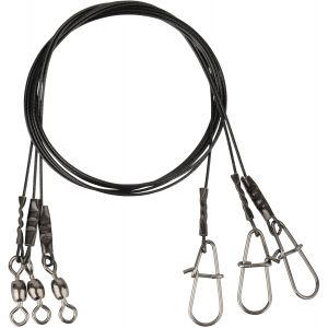 Savage Gear Black7 tafs med beteslås/lekande 7 kg 0.350 mm x 20 cm svart 3-pack