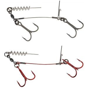 Savage Gear Double Corkscrew Stinger 31 kg med Carbon49 vajer & 2/0 krok 2-pack