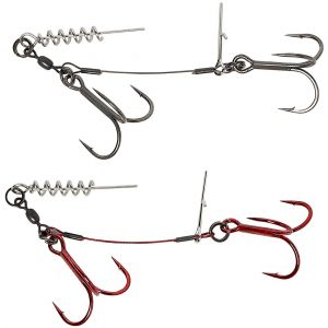Savage Gear Double Corkscrew Stinger 31 kg med Carbon49 vajer & 3/0 krok 2-pack