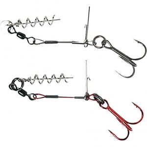 Savage Gear Single Corkscrew Stinger 23 kg with Carbon49 wire & 1/0 hook 2-pack