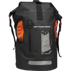 Savage Gear Rollup vattentät ryggsäck 40 l [28 x 26 x 44 cm] svart/orange