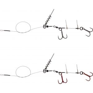 Savage Gear Linethru Corkscrew Rig med krok 2-pack