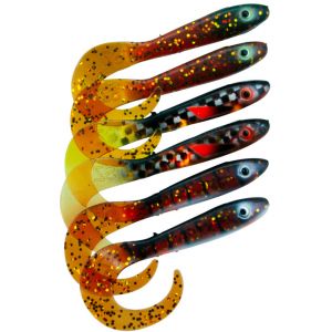 Svartzonker McRubber Tail 11 cm mix motoroil 6-pack