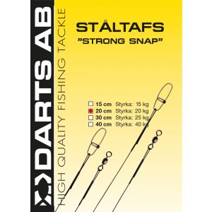 Darts Ståltafs med Strong Snap beteslås/lekande 20 kg 20 cm svart 3-pack