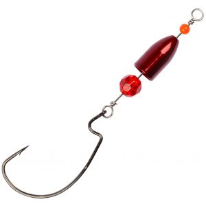 Darts Texas Sinker i mässing med 3/0 offsetkrok röd 1-pack