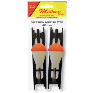 Darts Metrev med flöte & krok 40 mm vit/röd 2-pack
