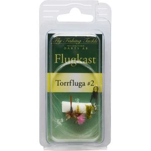 Darts Flugkast inkl. tafs med tre snappers torrfluga #2