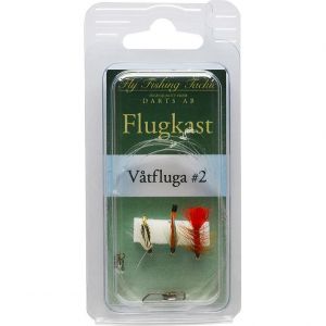 Darts Flugkast inkl. tafs med tre snappers våtfluga #2
