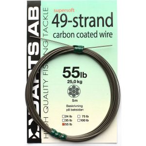 Darts 49-Strand Carbon Coated Wire Supersoft 100 lb black 0.900 mm x 5 m