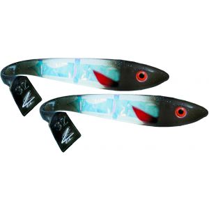 Svartzonker McRubber Shad 23 cm [62 g] c99 smashed silver by Zlatan 2-pack
