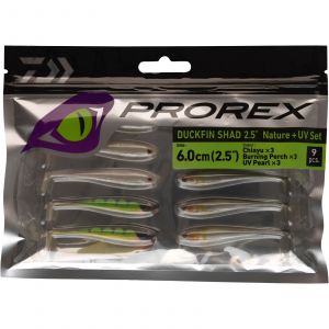 Daiwa Prorex Duckfin Shad 6 cm nature + st set 9-pack