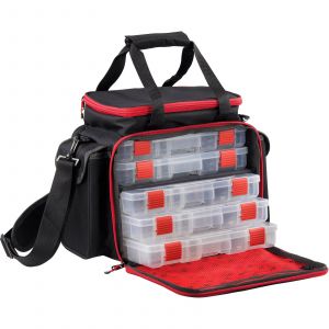 Abu Garcia XL Pike fishing bag [47 x 24 x 30 cm] black/red