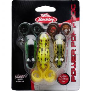 Berkley Power Pop Frog 6 cm [10 g] ytbeteskit 3-pack