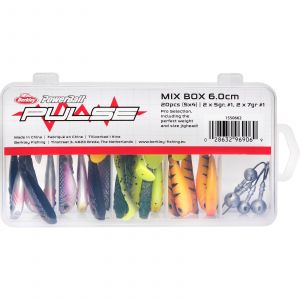 Berkley Pulse Shad Box 6 cm jiggar + jiggskallar 20+4-pack