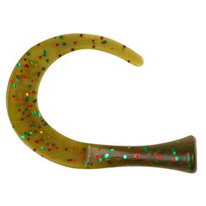 Strike Pro Guppie Jr extra tailar [3 curly/1 paddel] mossgreen glitter 4-pack