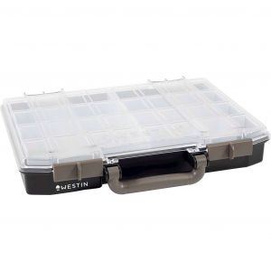 Westin W6 Lure Vault betesask [5.7 x 33.7 x 27. 8 cm] inkl. 10 inserts svart/transparent