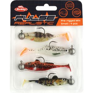 Berkley Pulse Realistic Mix pre-rigged jiggkit small 4+4-pack