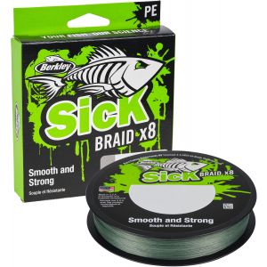 Berkley Sick Braid X8 flätlina moss green 0.140 mm x 150 m
