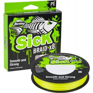 Berkley Sick Braid X8 flätlina hi-vis yellow 0.140 mm x 150 m