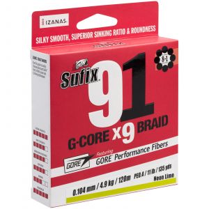 Sufix 91 flätlina neon chartreuse 0.148 mm x 150 m