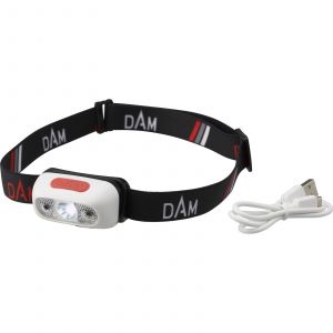 DAM Sensor 3W LED laddningsbar pannlampa (inkl. 1000 mAh batteri & USB kabel)