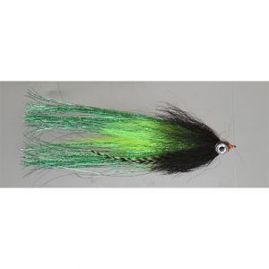 Hurricane Big Pike predator-fluga 16 cm med 6/0 krok black/chartreuse/green 1-pack