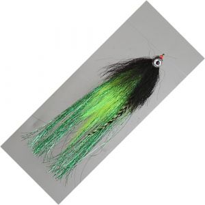 Hurricane Big Pike predator-fluga 16 cm med 6/0 krok black/chartreuse/green 1-pack