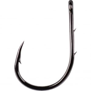 Mustad 10750NP-BN krok med hulling stl. 4 svart 10-pack