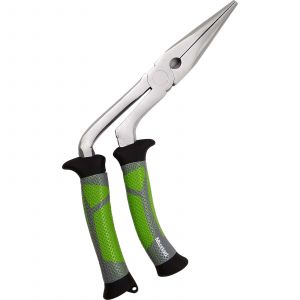 Mustad unhooking pliers with pistol grip 25 cm green/gray
