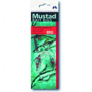 Mustad [T45] Three Hook Flapper Rig med 3 st stl. #1 krokar 1-pack
