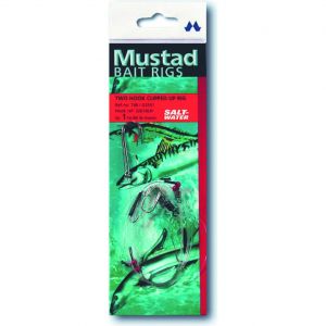 Mustad [T48] Two Hooked Clipped Up Rig med 2 st stl. #1 krokar 1-pack