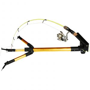 Wiggler Auto-Striker rod holder with built-in line release gold/black