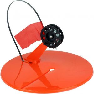 Wiggler fishing rod complete with reel and flag red