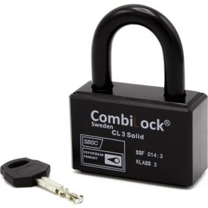 CombiLock Solid padlock (class 3) black