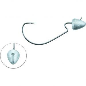 Svartzonker Offset Bismuth jiggskalle 7 g med 3/0 krok natural 2-pack