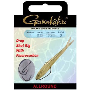 Gamakatsu BKD-Drop Shot Rig W39 170 cm svart 2, 3-pack