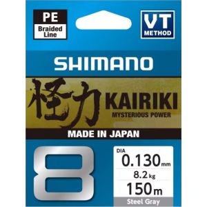 Shimano Kairiki 8 flätlina steel gray 0.130 mm x 150 m